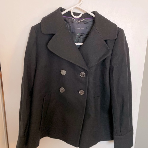 Banana Republic Wool Button-Up Peacoat - Size S - Picture 3 of 10